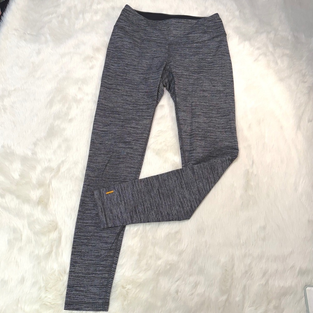 Lucy Leggings Womens Small Black White Space Dye High Rise‎ Athletic Pants